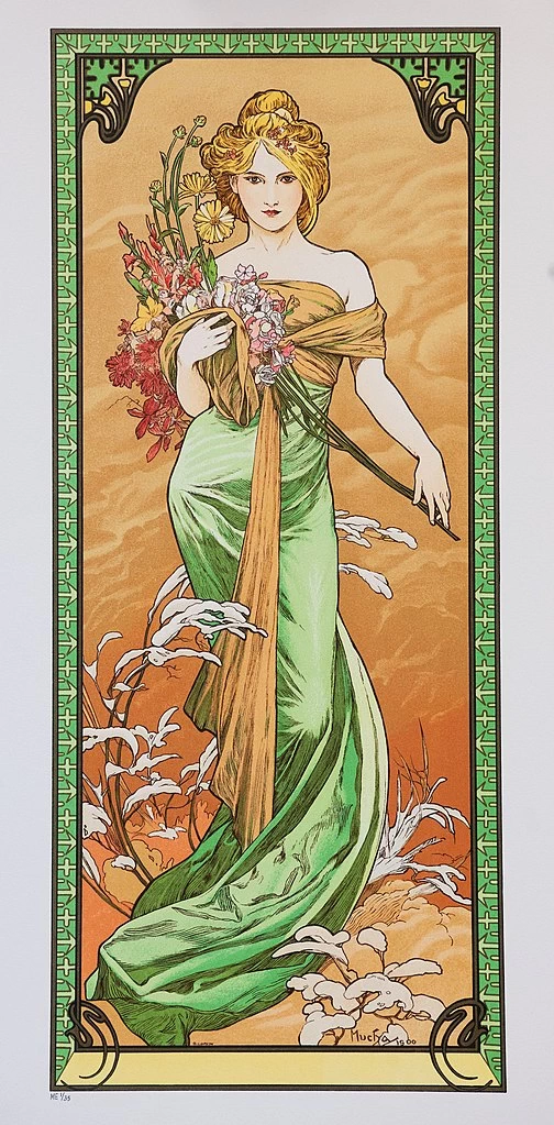 Alfons Mucha - 110, Le stagioni, 1900. La primavera